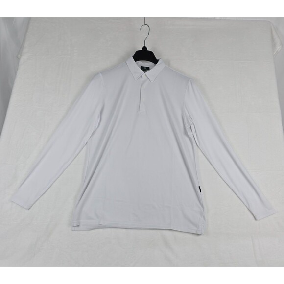AG Adriano Goldschmied Other - AG Adriano Green Label Men’s White Long-Sleeve Performance Golf Polo Medium